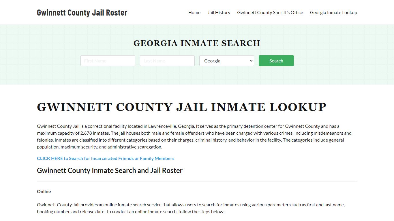 Gwinnett County Jail Roster Lookup, GA, Inmate Search